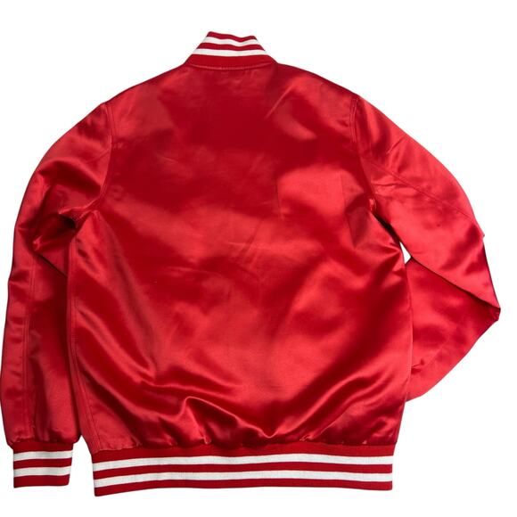 Philadelphia Phillies Red Satin Varsity Jacket Stewart & Strauss M MLB Letterman - Picture 6 of 10